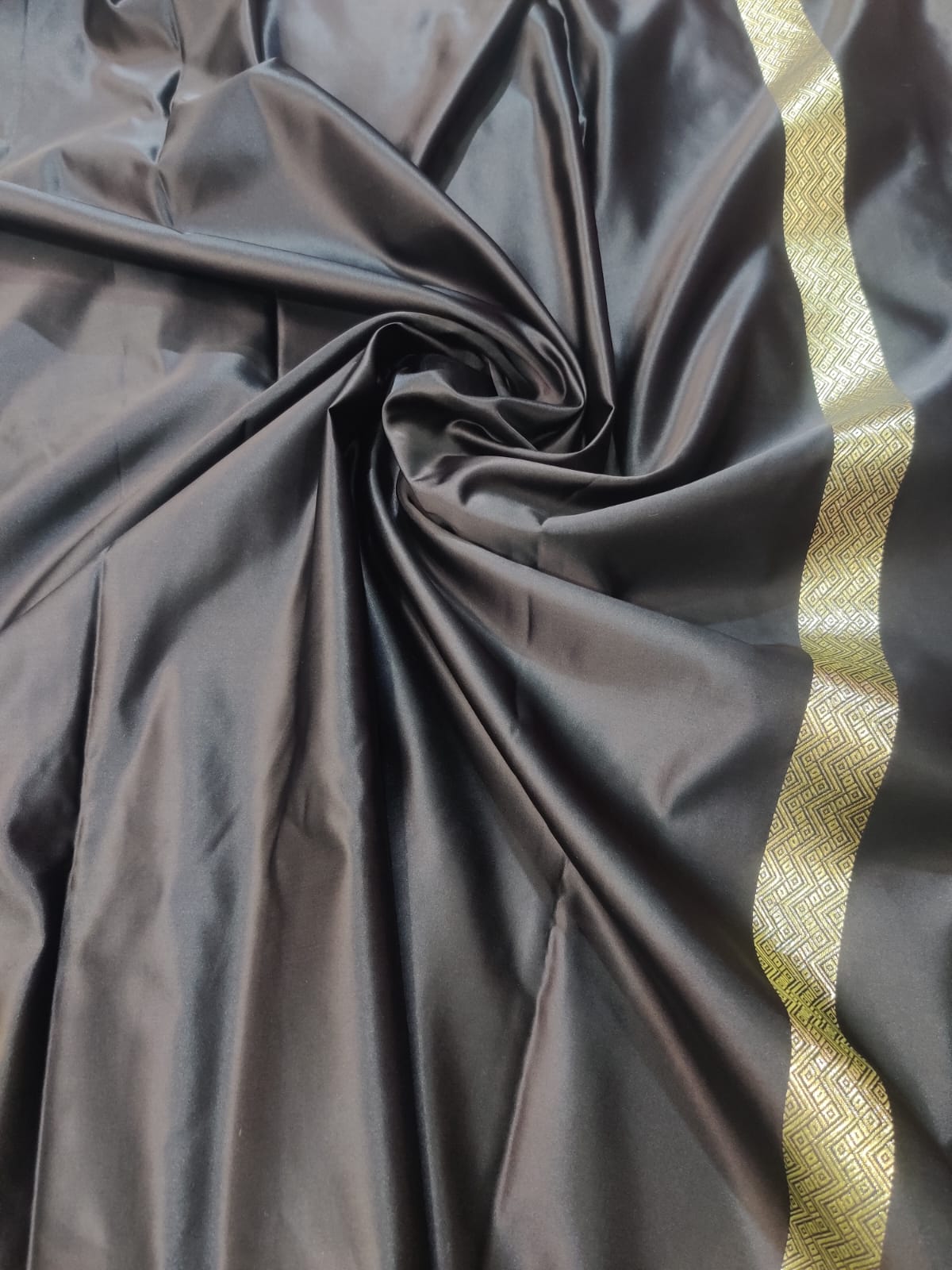 Banarasi Mashroo Satin Katan Silk Designer Saree – Banaras Ghat Zari Weave
