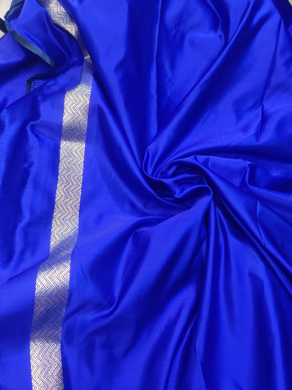 Banarasi Mashroo Satin Katan Silk Designer Saree – Banaras Ghat Zari Weave