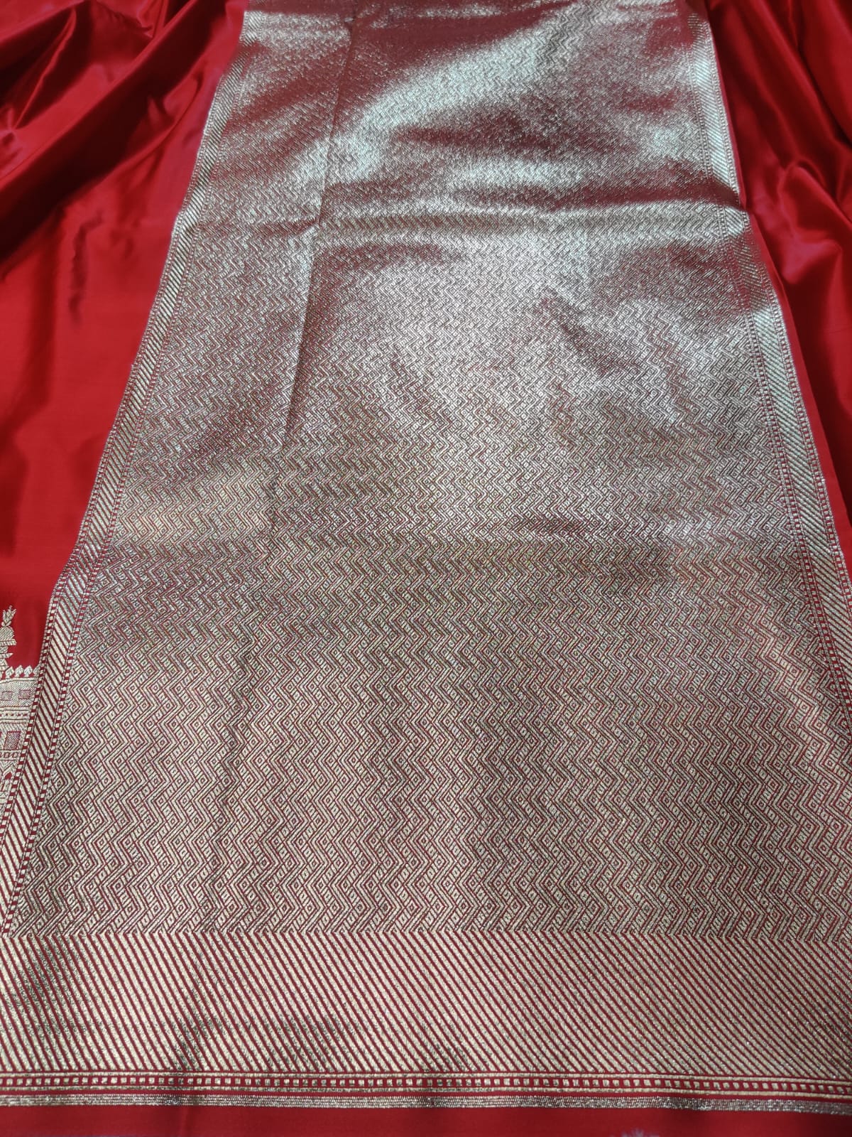 Mashru Satin Katan Silk Designer Banarasi Ghat Saree