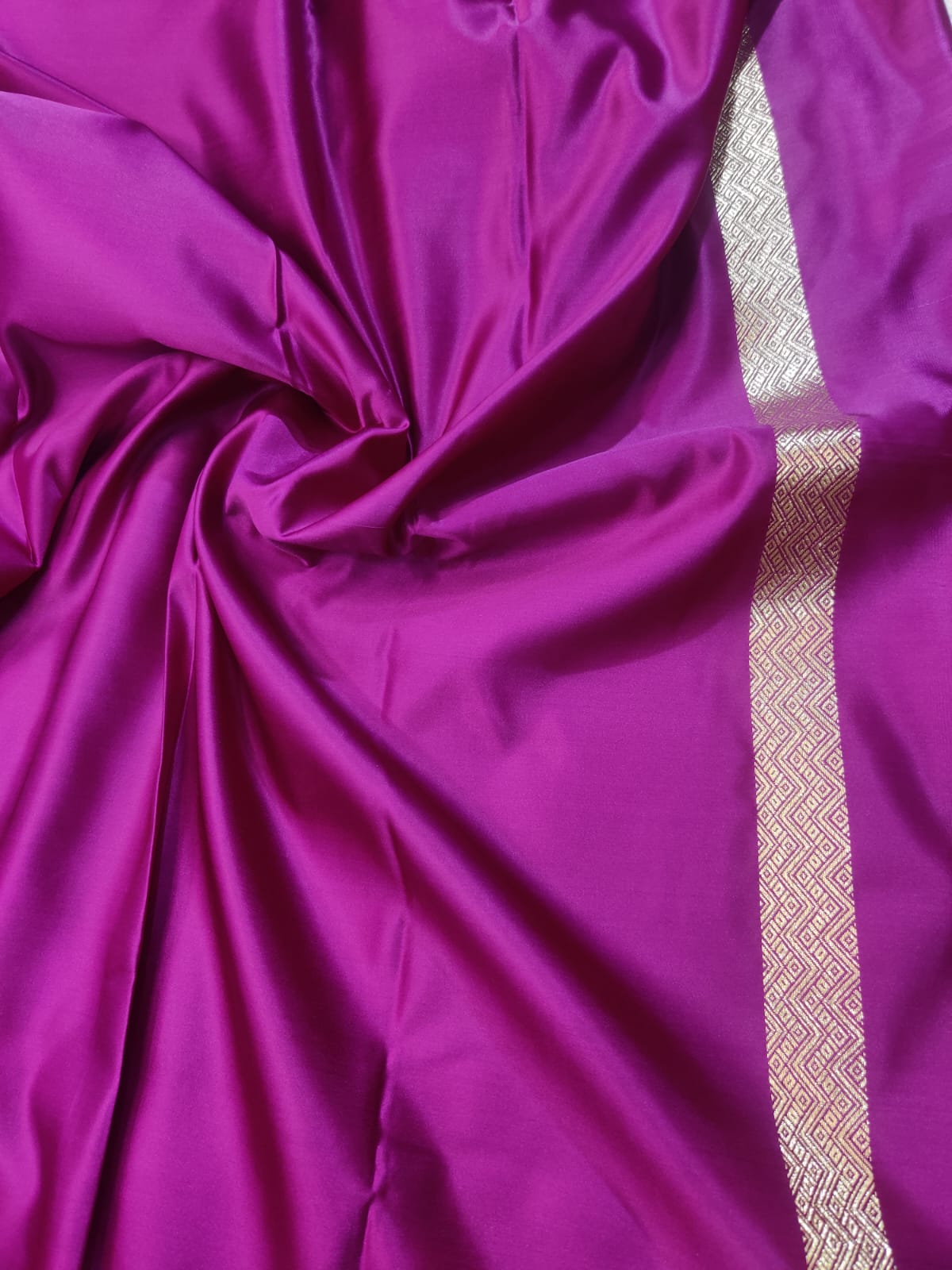 Mashroo Satin Katan Silk Designer Banarasi Ghat Saree – Royal Purple