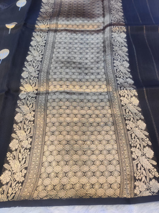 Banarasi 100% Pure Kora Organza Handwoven Buty Saree