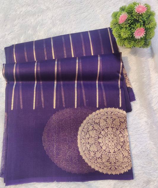 Banarasi 100% Pure Kora Organza Handwoven Medallion Saree