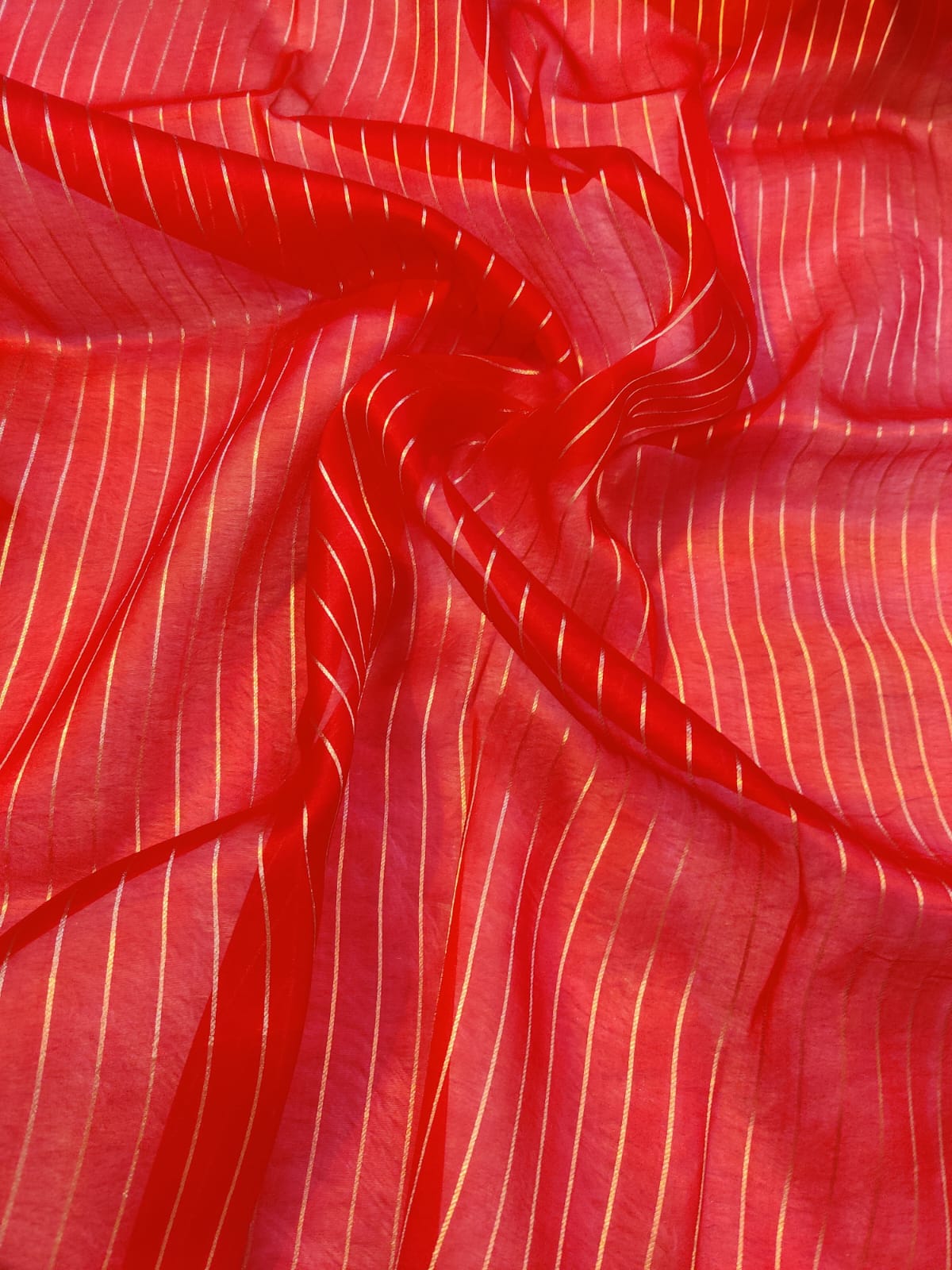 Banarasi 100% Pure Kora Organza Handwoven Tree Buti Saree