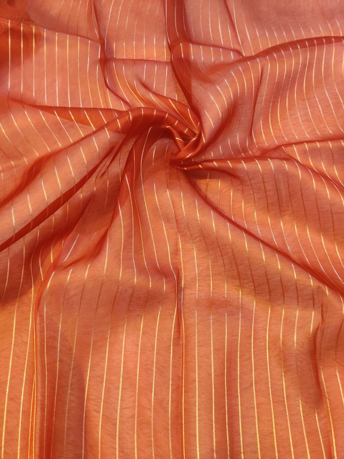 Banarasi 100% Pure Kora Organza Handwoven Tree Buti Saree Colour