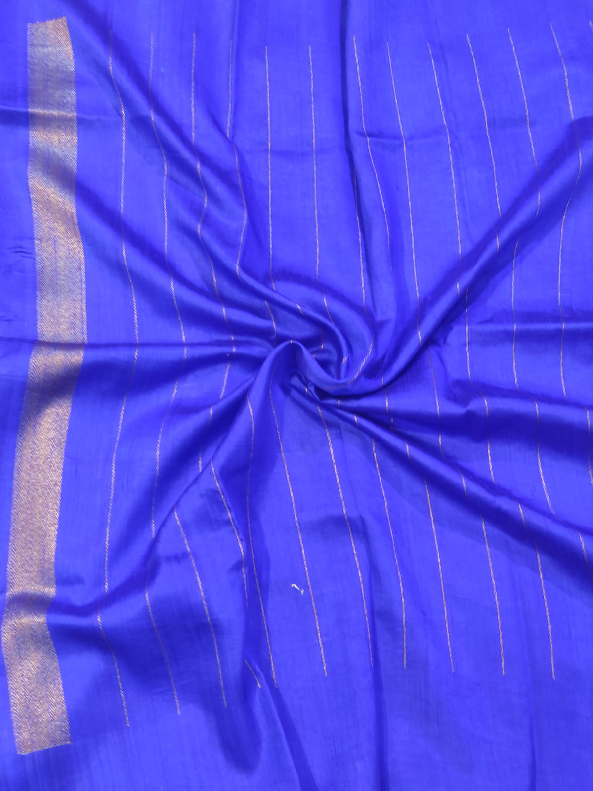 Banarasi 100% Pure Raw Silk Handloom Royal Blue Tree of Life Zari Saree