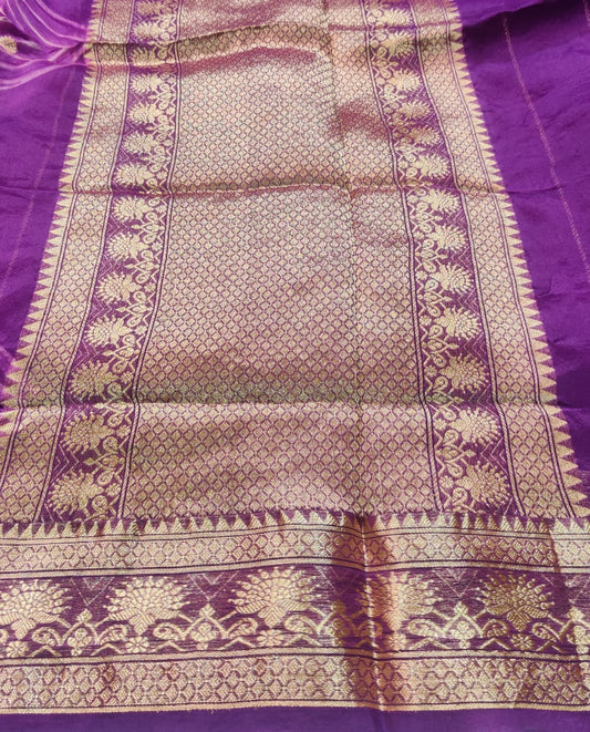 Banarasi Kora Organza Arashi Dyeing Kadua Interlock Weaving Designer Saree
