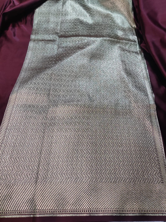 Mashroo Satin Katan Silk Designer Banarasi Ghat Saree – Wine Maroon