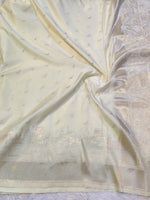 Banarasi Mix Katan Silk Saree with Varanasi Ghat Landscape Border and Flying Bird Motifs