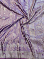 Banarasi Mix Katan Silk Saree with Floral Cluster Bootis and Meenakari Arch Pallu