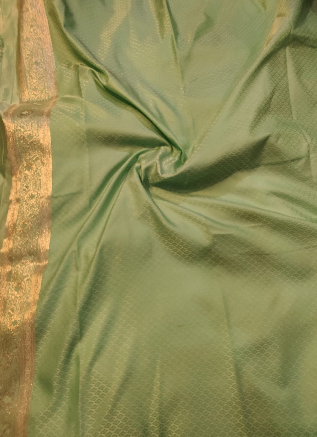 Banarasi Mix Katan Silk Saree with Paisley Floral Bootis and Meenakari Kalga Corner Pallu